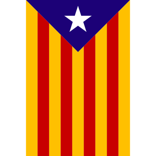 Katalonian lipun pystysuuntainen sijainti